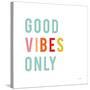 Good Vibes Only Pastel-Ann Kelle-Stretched Canvas