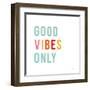 Good Vibes Only Pastel-Ann Kelle-Framed Art Print