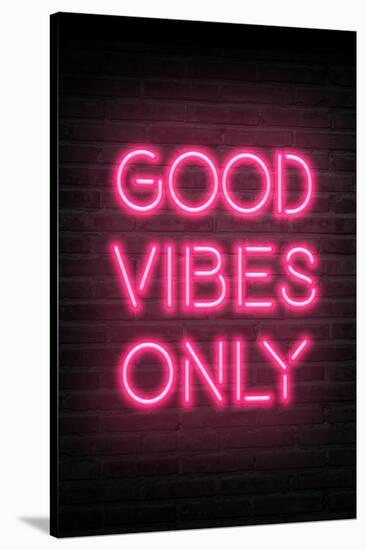 Good Vibes Only - Pink Neon-null-Stretched Canvas