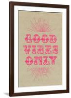 Good Vibes Only - Pink-null-Framed Art Print