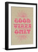 Good Vibes Only - Pink-null-Framed Art Print