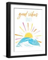 Good Vibes Only Rainbow-Jennifer McCully-Framed Art Print