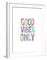 Good Vibes Only Watercolor-Brett Wilson-Framed Art Print