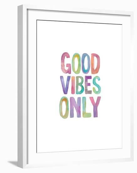 Good Vibes Only Watercolor-Brett Wilson-Framed Art Print