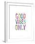 Good Vibes Only Watercolor-Brett Wilson-Framed Art Print