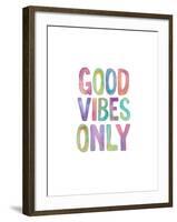 Good Vibes Only Watercolor-Brett Wilson-Framed Art Print