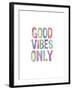 Good Vibes Only Watercolor-Brett Wilson-Framed Art Print