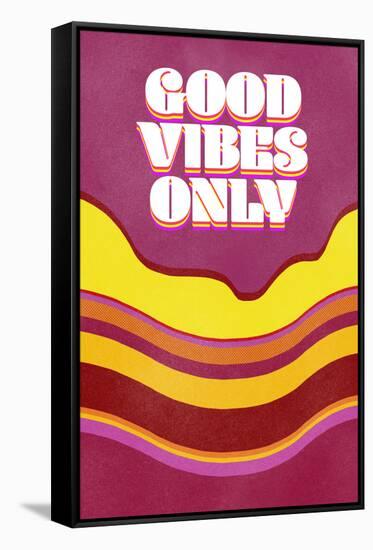 Good Vibes Only-null-Framed Stretched Canvas