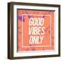 Good Vibes Only-Swedish Marble-Framed Art Print