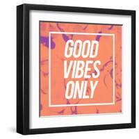 Good Vibes Only-Swedish Marble-Framed Art Print