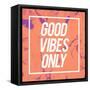 Good Vibes Only-Swedish Marble-Framed Stretched Canvas