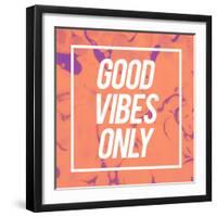 Good Vibes Only-Swedish Marble-Framed Art Print