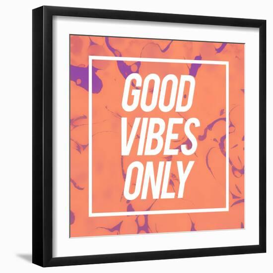 Good Vibes Only-Swedish Marble-Framed Art Print