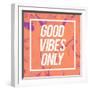 Good Vibes Only-Swedish Marble-Framed Art Print