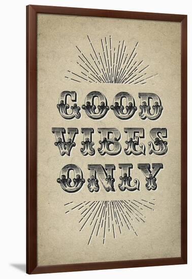 Good Vibes Only-null-Framed Art Print