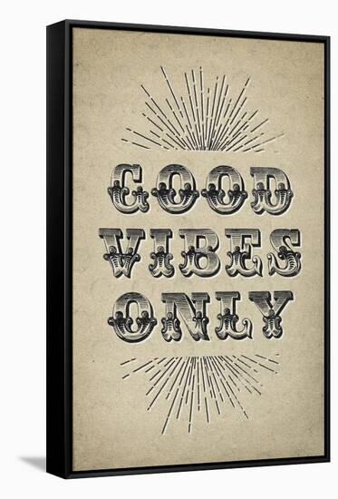 Good Vibes Only-null-Framed Stretched Canvas