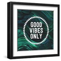 Good Vibes Only-Swedish Marble-Framed Art Print