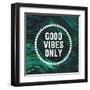 Good Vibes Only-Swedish Marble-Framed Art Print