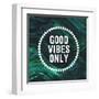 Good Vibes Only-Swedish Marble-Framed Art Print