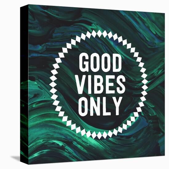 Good Vibes Only-Swedish Marble-Stretched Canvas