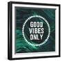 Good Vibes Only-Swedish Marble-Framed Art Print