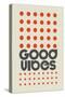 Good Vibes Orange-Frances Collett-Stretched Canvas