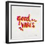 Good Vibes - Pink and Yellow Ink-Cat Coquillette-Framed Giclee Print