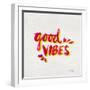 Good Vibes - Pink and Yellow Ink-Cat Coquillette-Framed Giclee Print