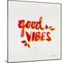 Good Vibes - Pink and Yellow Ink-Cat Coquillette-Mounted Giclee Print