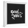 Good Vibes - White Ink-Cat Coquillette-Framed Premium Giclee Print