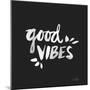 Good Vibes - White Ink-Cat Coquillette-Mounted Premium Giclee Print