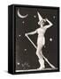 Good Witch on Her Broomstick-null-Framed Stretched Canvas