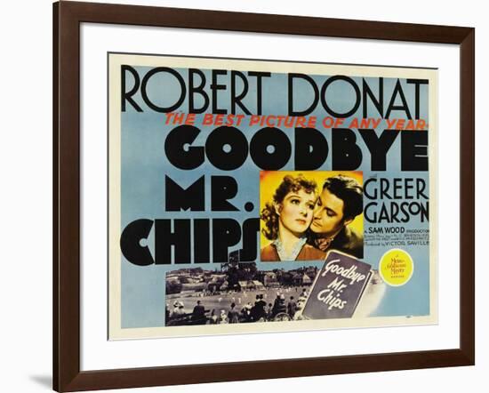 Goodbye Mr. Chips, UK Movie Poster, 1939-null-Framed Art Print