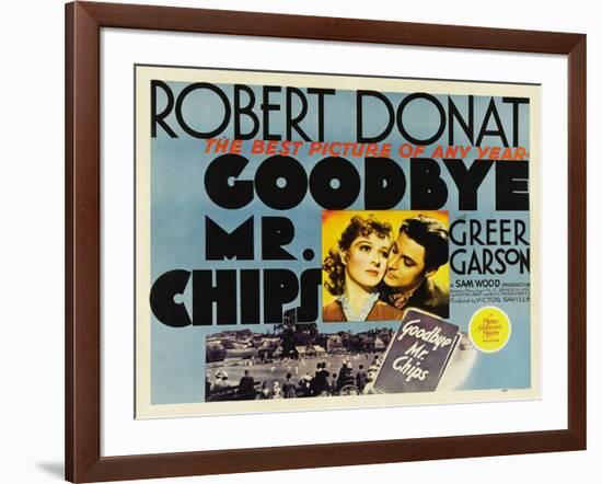 Goodbye Mr. Chips, UK Movie Poster, 1939-null-Framed Art Print