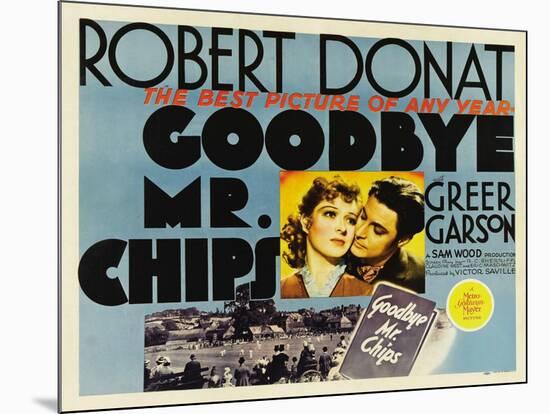 Goodbye Mr. Chips, UK Movie Poster, 1939-null-Mounted Art Print