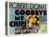 Goodbye Mr. Chips, UK Movie Poster, 1939-null-Stretched Canvas