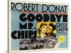 Goodbye Mr. Chips, UK Movie Poster, 1939-null-Stretched Canvas