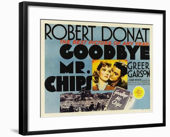 Goodbye Mr. Chips, UK Movie Poster, 1939-null-Framed Art Print