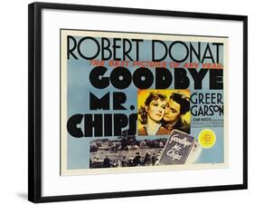 Goodbye Mr. Chips, UK Movie Poster, 1939-null-Framed Art Print