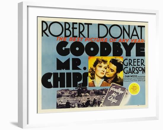 Goodbye Mr. Chips, UK Movie Poster, 1939-null-Framed Art Print