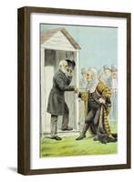 Goodbye to Judge Clark, from 'St. Stephen's Review Presentation Cartoon', 8 Dec 1888-Tom Merry-Framed Giclee Print