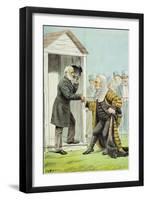 Goodbye to Judge Clark, from 'St. Stephen's Review Presentation Cartoon', 8 Dec 1888-Tom Merry-Framed Giclee Print