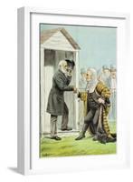 Goodbye to Judge Clark, from 'St. Stephen's Review Presentation Cartoon', 8 Dec 1888-Tom Merry-Framed Giclee Print