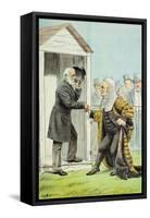 Goodbye to Judge Clark, from 'St. Stephen's Review Presentation Cartoon', 8 Dec 1888-Tom Merry-Framed Stretched Canvas