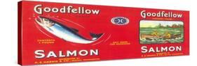 Goodfellow Salmon Can Label - Seattle, WA-Lantern Press-Stretched Canvas