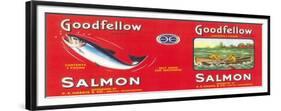 Goodfellow Salmon Can Label - Seattle, WA-Lantern Press-Framed Premium Giclee Print