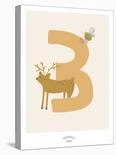 Woodland Numbers - Zero-Goodness Gang-Framed Stretched Canvas