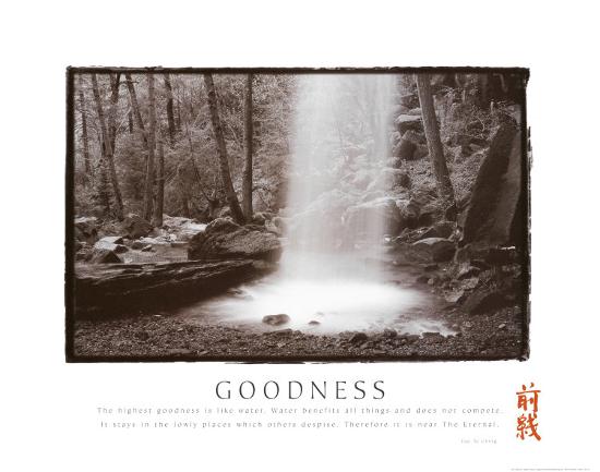 Goodness: Waterfall-null-Lamina Framed Art Print