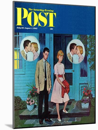 "Goodnight Kiss," Saturday Evening Post Cover, July 28, 1962-Amos Sewell-Mounted Giclee Print