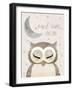 Goodnight Owl-Daniela Santiago-Framed Art Print